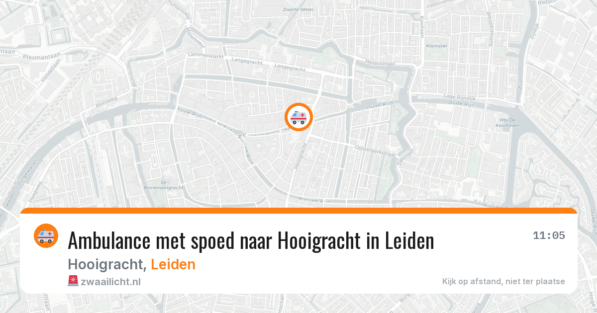 Ambulance met spoed naar Hooigracht in Leiden — 8 feb 2026