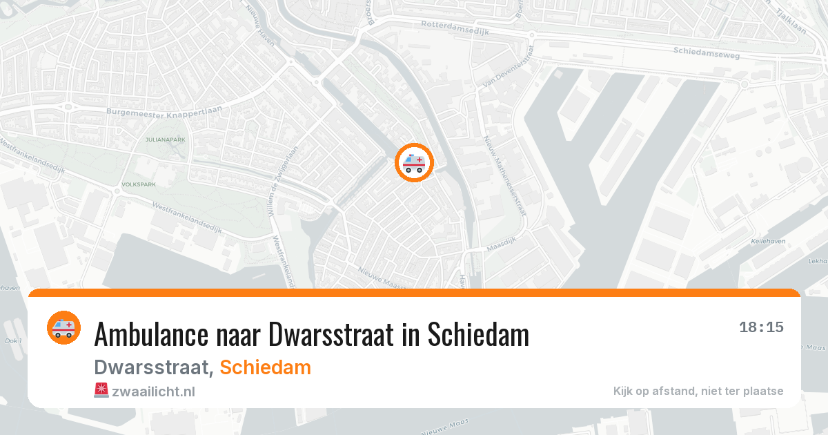 Ambulance naar Dwarsstraat in Schiedam — 28 jul 2026