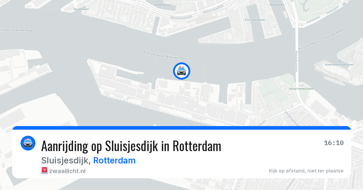 Aanrijding op Sluisjesdijk in Rotterdam — 10 aug 2026