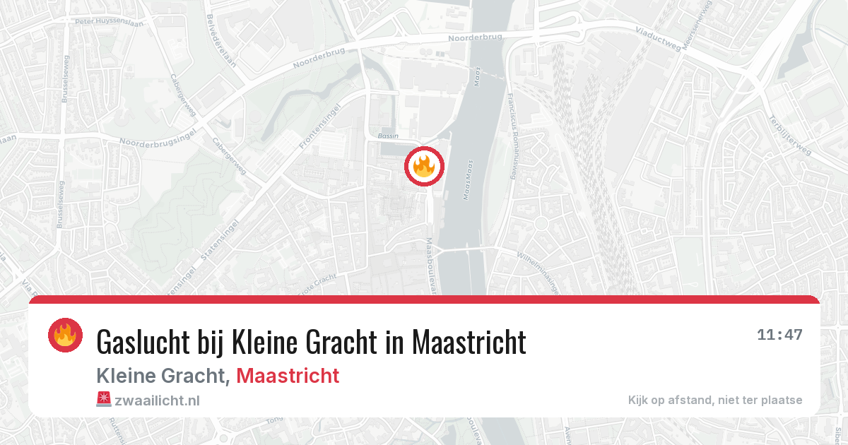 Gaslucht bij Kleine Gracht in Maastricht — 22 apr 2026