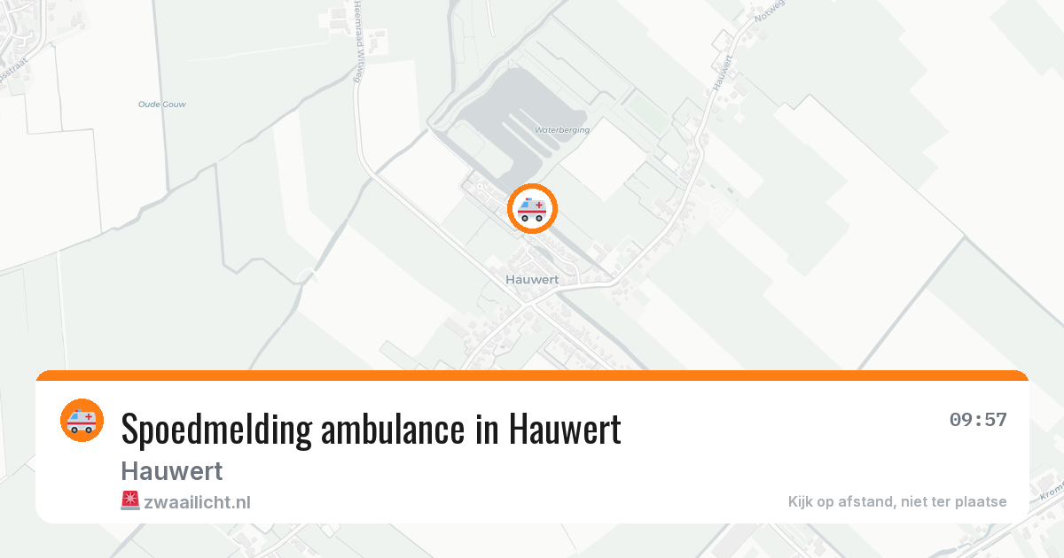 Spoedmelding ambulance in Hauwert — 26 mrt 2026