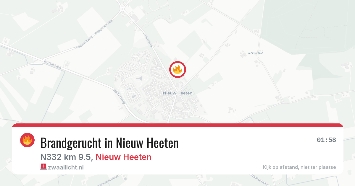 Brandgerucht in Nieuw Heeten — 9 mei 2026