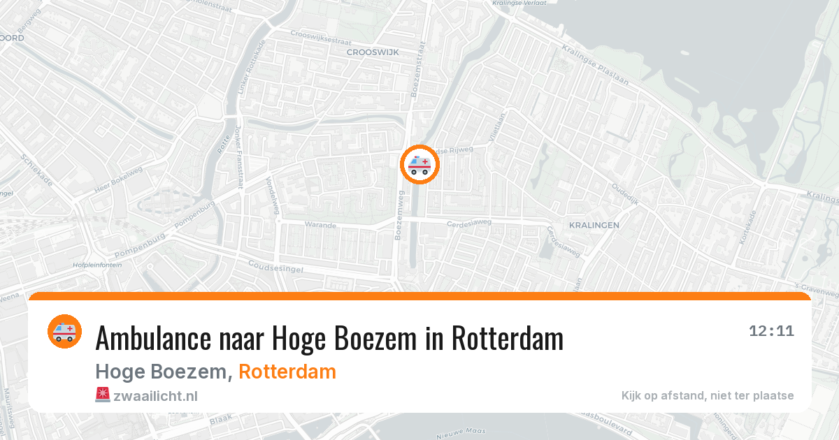 Ambulance naar Hoge Boezem in Rotterdam — 29 jun 2026