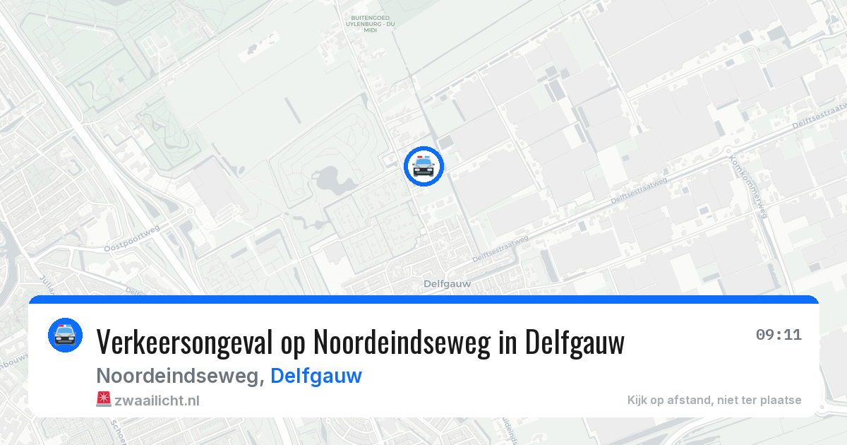 Verkeersongeval op Noordeindseweg in Delfgauw — 21 apr 2026