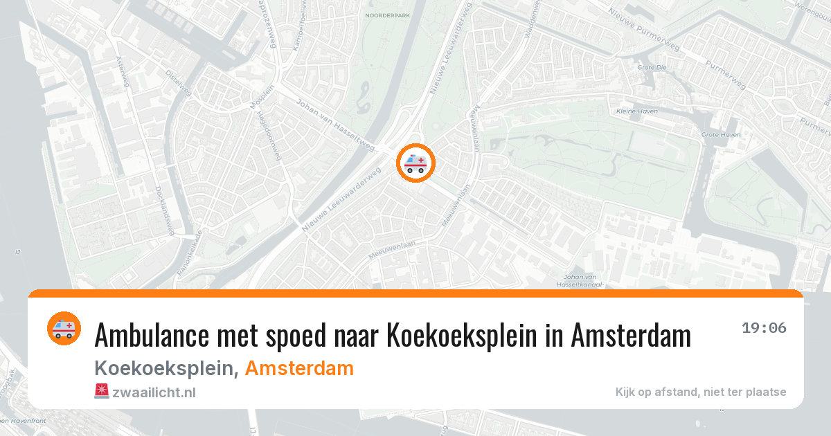 Ambulance met spoed naar Koekoeksplein in Amsterdam — 23 jun 2026