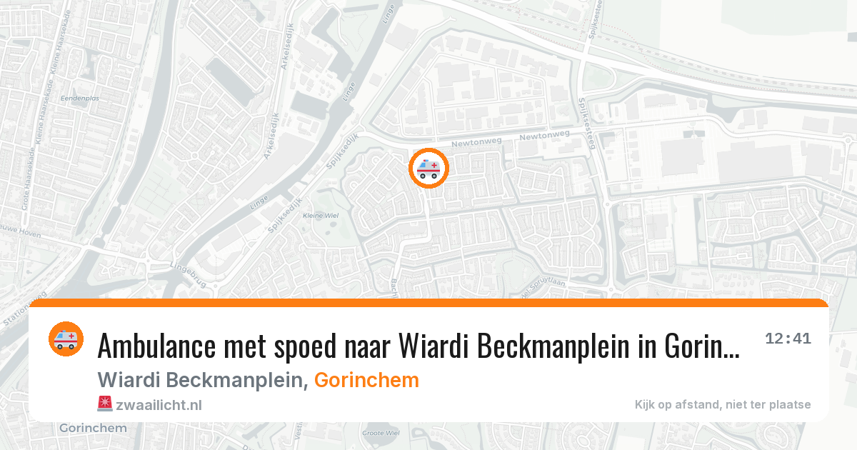 Ambulance met spoed naar Wiardi Beckmanplein in Gorinchem — 16 jul 2026