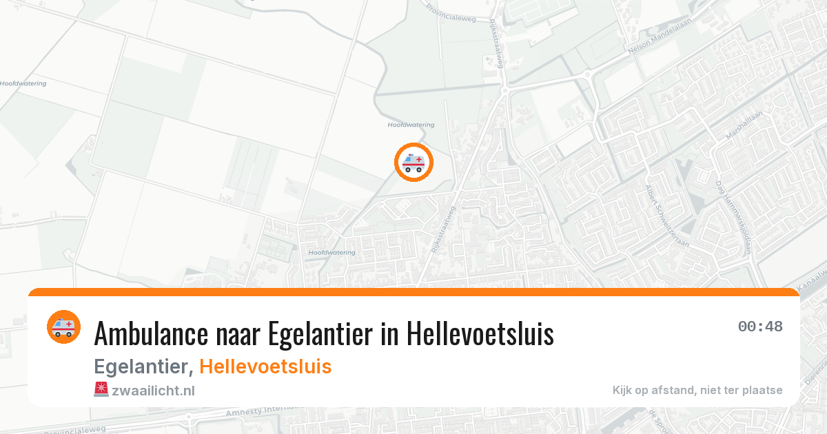 Ambulance naar Egelantier in Hellevoetsluis — 5 aug 2026
