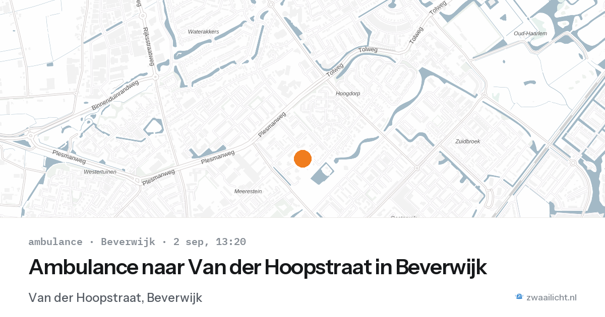 Ambulance naar Van der Hoopstraat in Beverwijk — 2 sep 2026