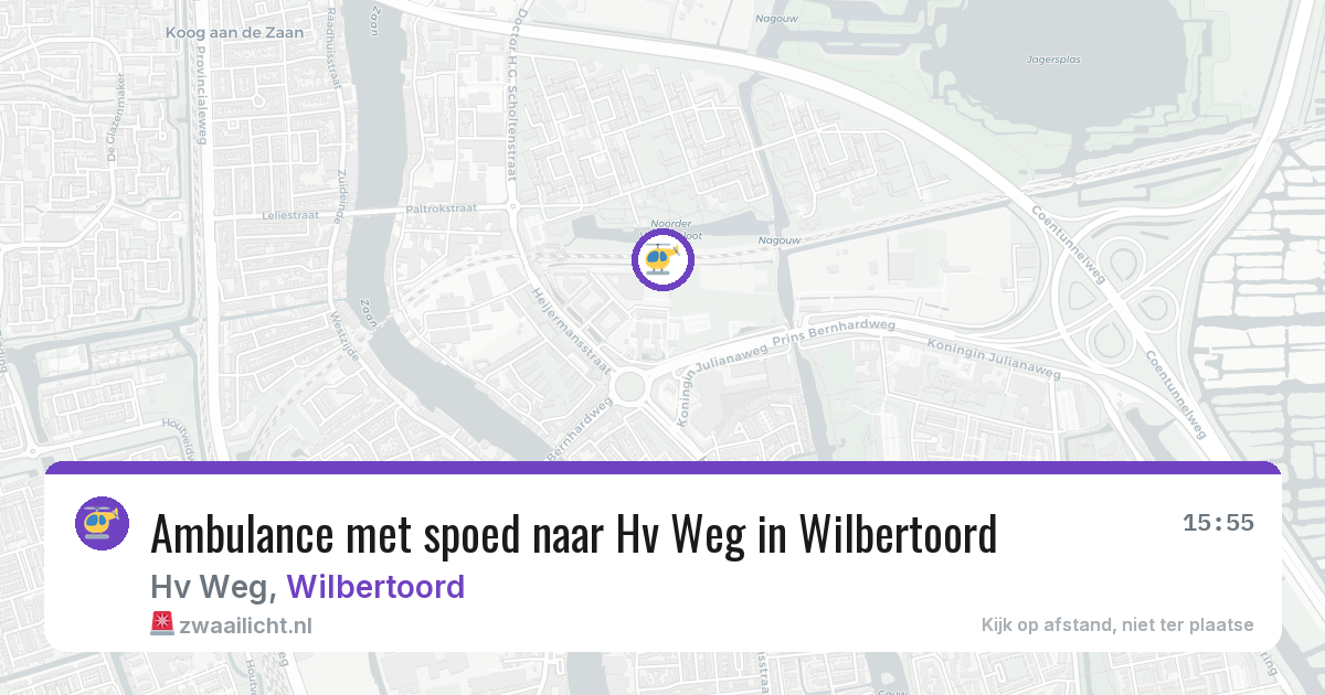 Ambulance met spoed naar Hv Weg in Wilbertoord — 17 jun 2026
