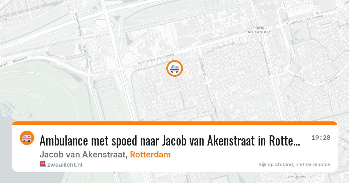 Ambulance met spoed naar Jacob van Akenstraat in Rotterdam — 24 mei 2026