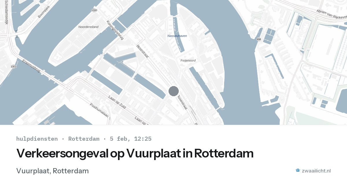 Verkeersongeval op Vuurplaat in Rotterdam — 5 feb 2026