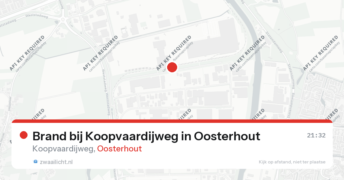 Brand bij Koopvaardijweg in Oosterhout — 29 apr 2026