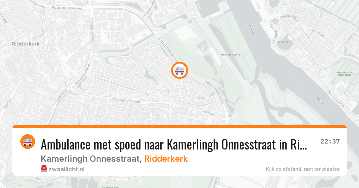 Ambulance met spoed naar Kamerlingh Onnesstraat in Ridderkerk — 14 mei 2026