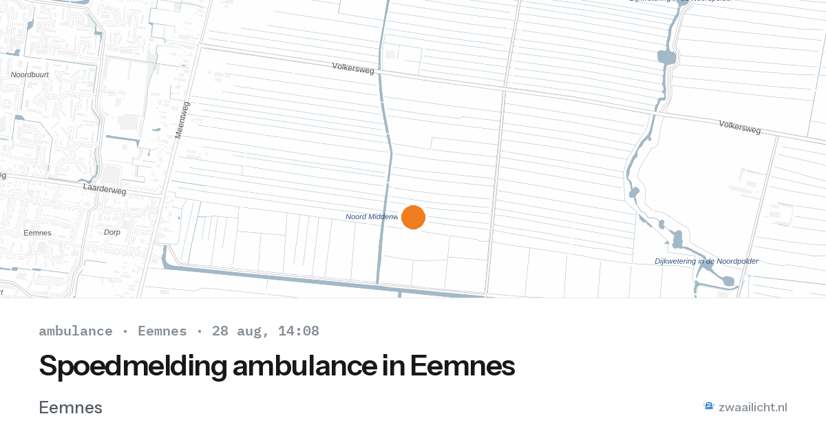Spoedmelding ambulance in Eemnes — 28 aug 2026