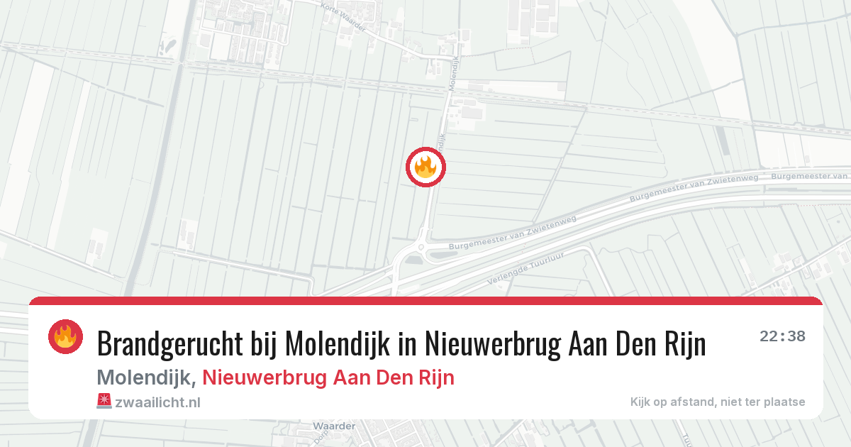 Brandgerucht bij Molendijk in Nieuwerbrug Aan Den Rijn — 9 jun 2026