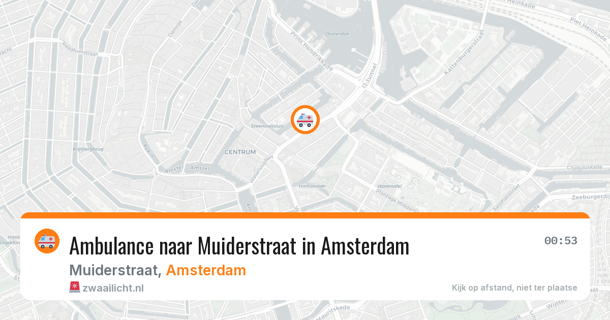 Ambulance naar Muiderstraat in Amsterdam — 10 jun 2026