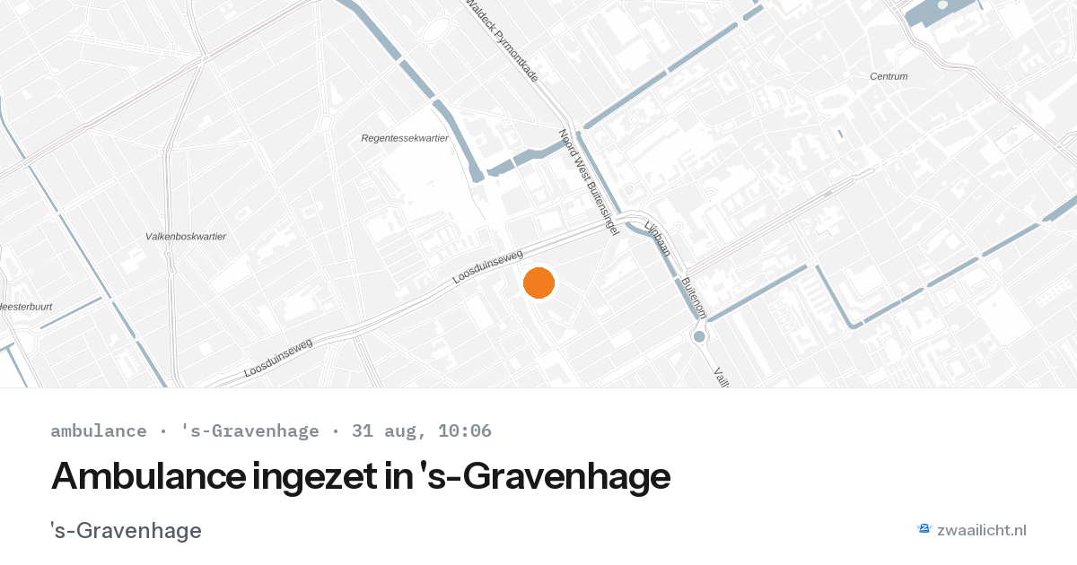 Ambulance ingezet in 's-Gravenhage — 31 aug 2026