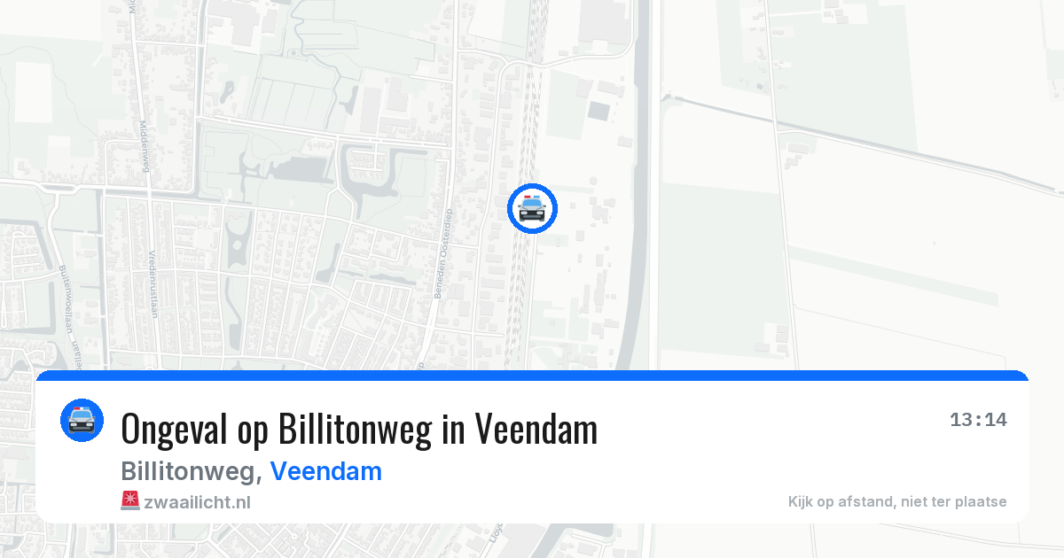 Ongeval op Billitonweg in Veendam — 15 mei 2026