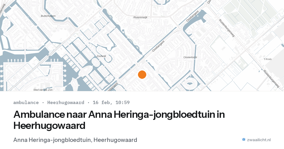 Ambulance naar Anna Heringa-jongbloedtuin in Heerhugowaard — 16 feb 2026