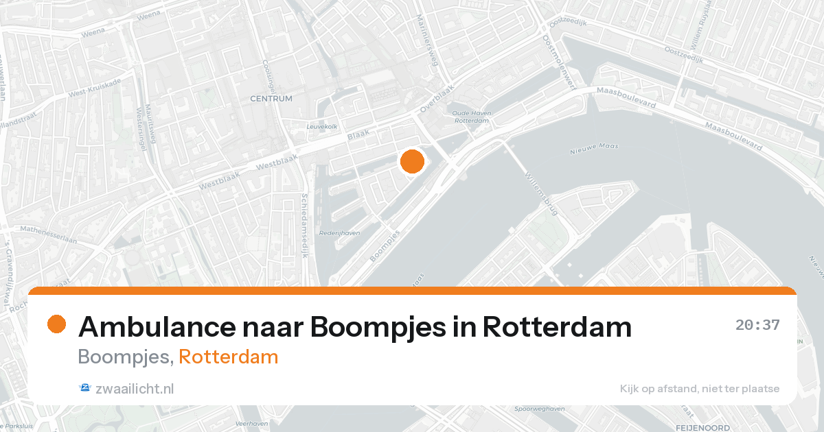 Ambulance naar Boompjes in Rotterdam — 15 aug 2026