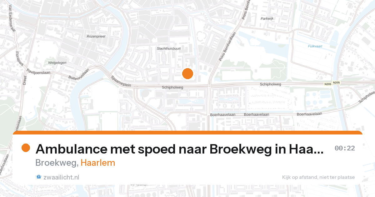 Ambulance met spoed naar Broekweg in Haarlem — 26 aug 2026