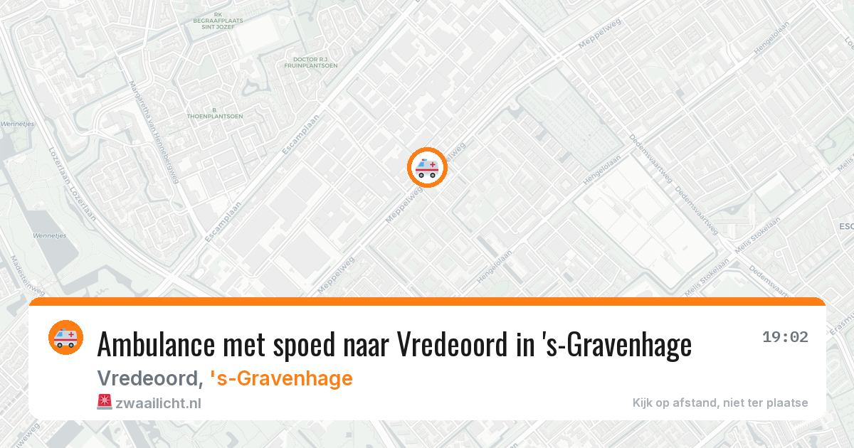 Ambulance met spoed naar Vredeoord in 's-Gravenhage — 4 aug 2026