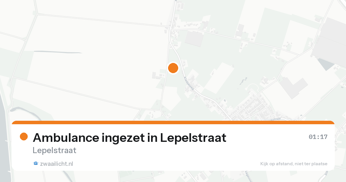 Ambulance ingezet in Lepelstraat — 15 aug 2026