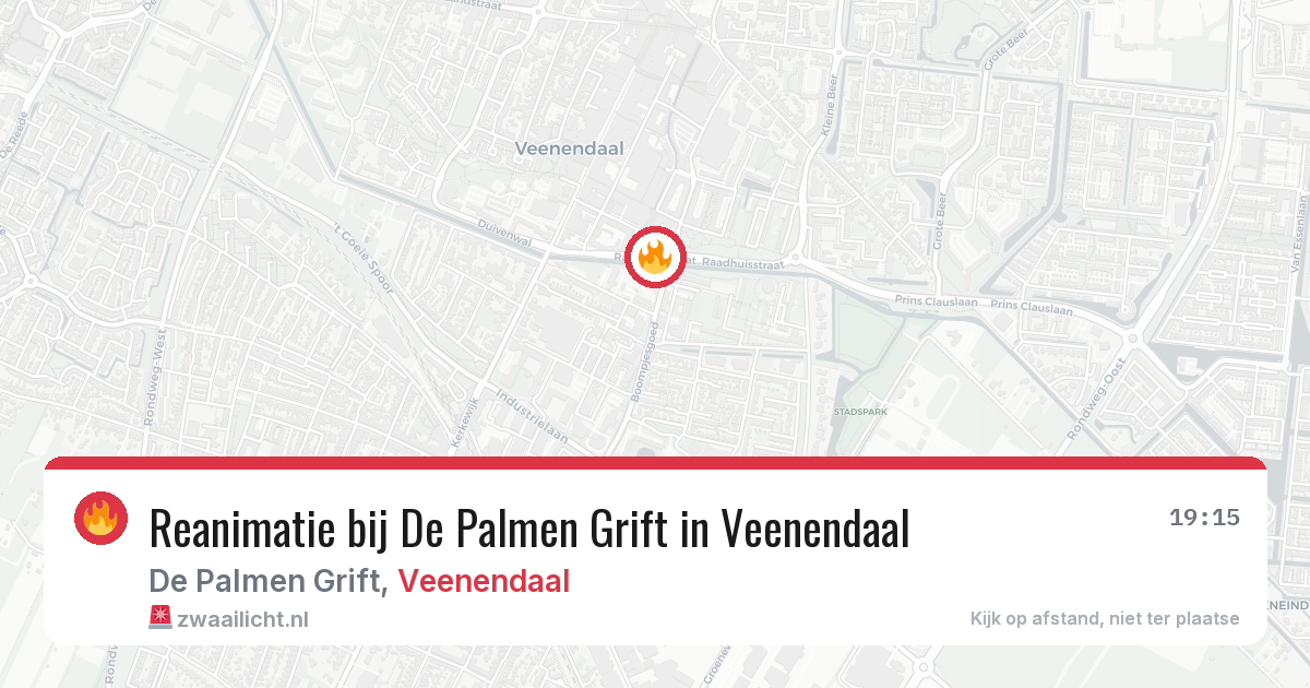 Reanimatie bij De Palmen Grift in Veenendaal — 7 aug 2026