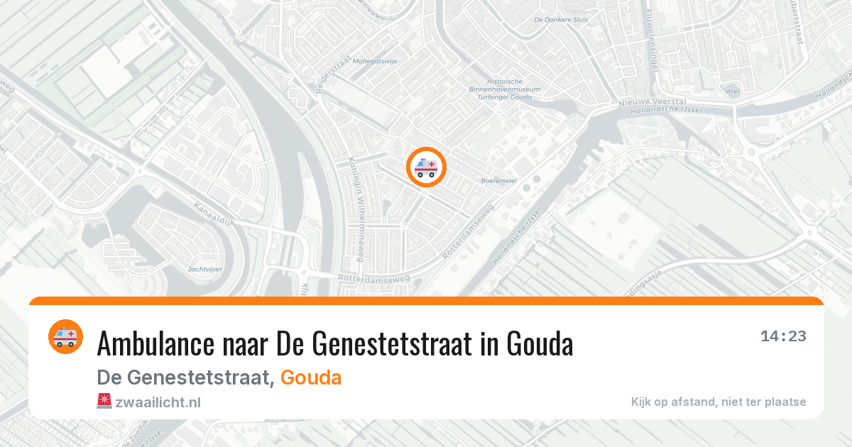 Ambulance naar De Genestetstraat in Gouda — 16 jul 2026