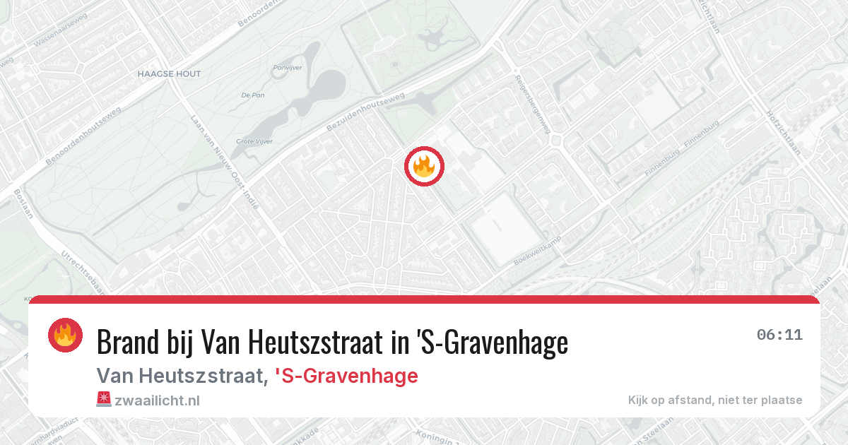 Brand bij Van Heutszstraat in 'S-Gravenhage — 17 mrt 2026