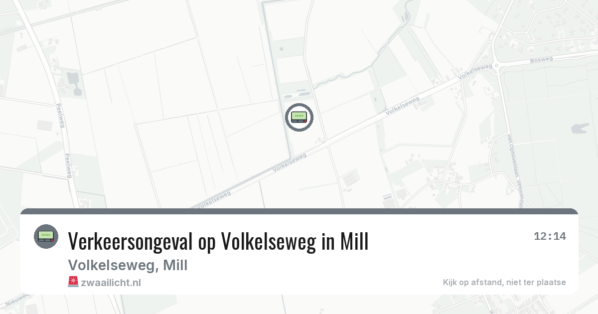 Verkeersongeval op Volkelseweg in Mill — 23 feb 2026
