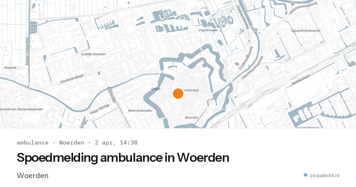 Spoedmelding ambulance in Woerden — 2 apr 2026