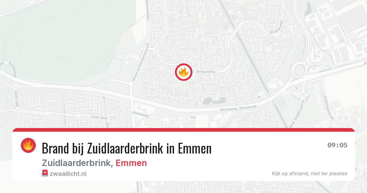 Brand bij Zuidlaarderbrink in Emmen — 4 jul 2026