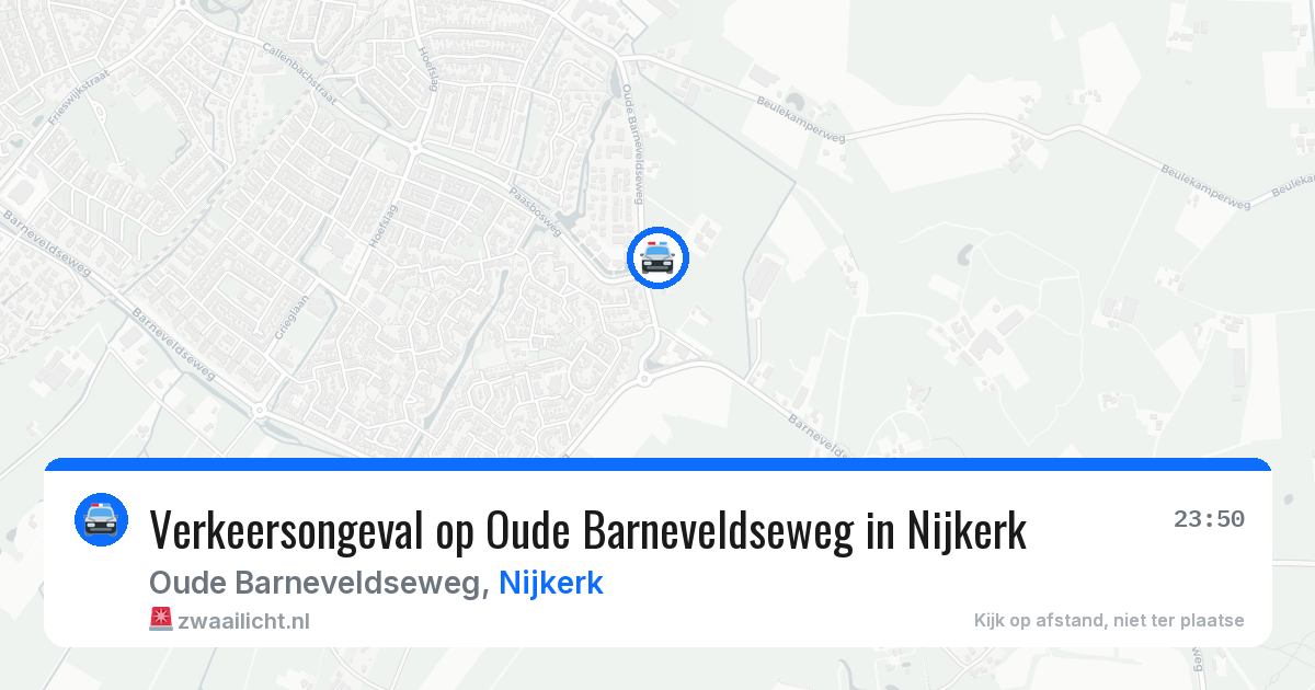 Verkeersongeval op Oude Barneveldseweg in Nijkerk — 11 jul 2026