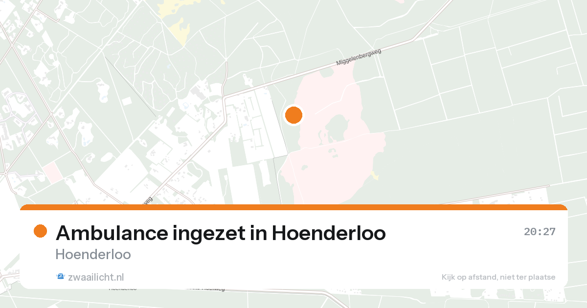 Ambulance ingezet in Hoenderloo — 23 aug 2026