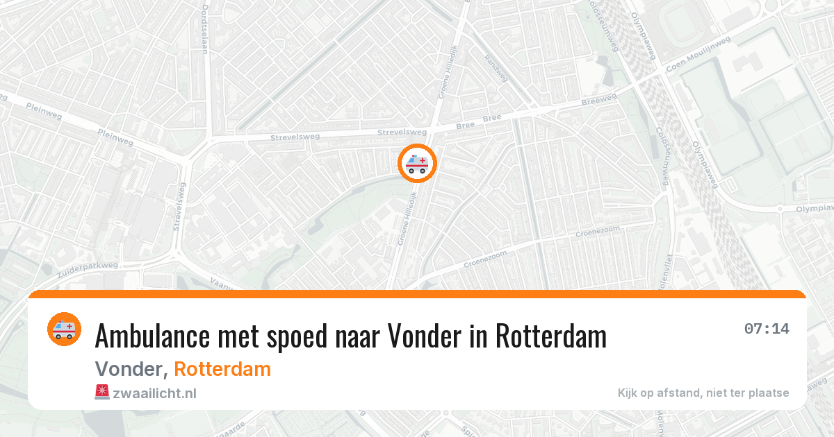 Ambulance met spoed naar Vonder in Rotterdam — 9 feb 2026