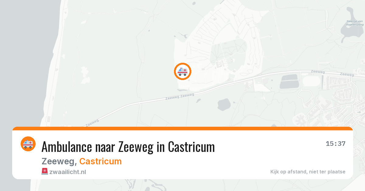 Ambulance naar Zeeweg in Castricum — 13 aug 2026