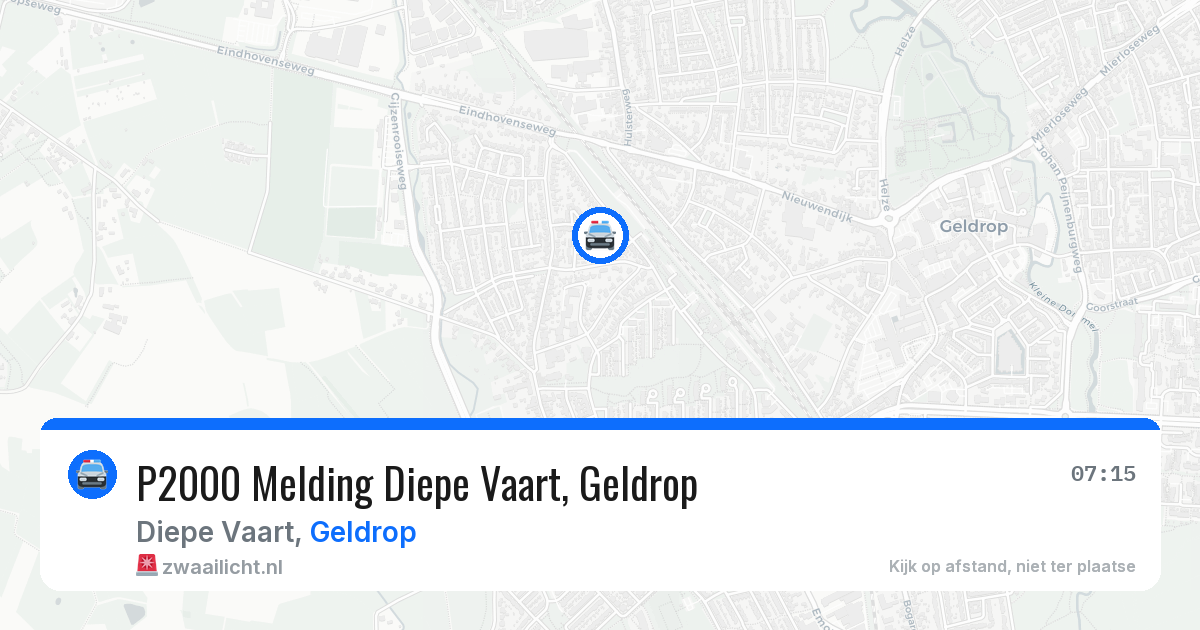 P2000 Melding Diepe Vaart, Geldrop — 11 aug 2026