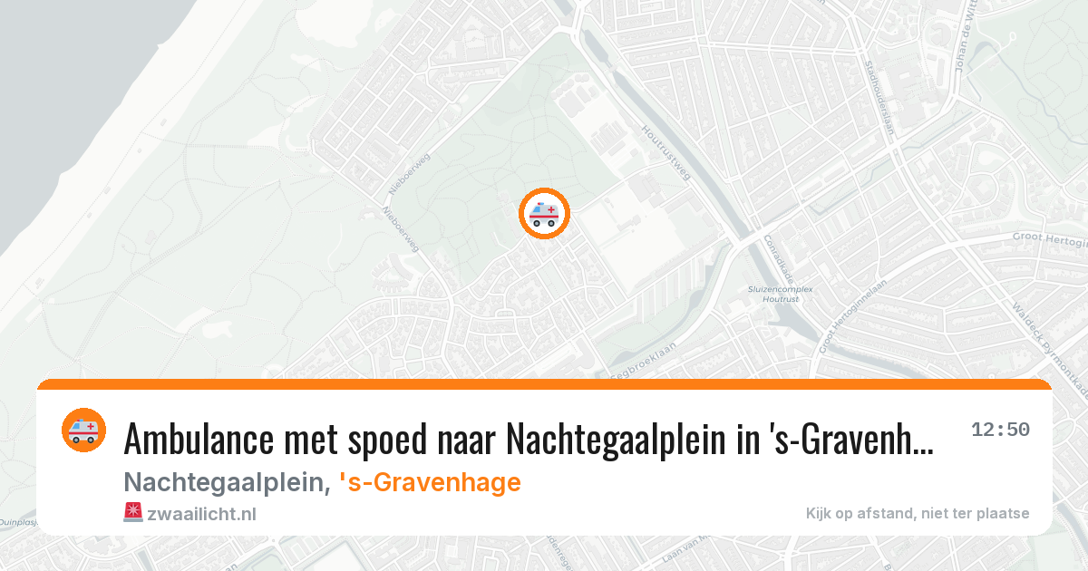 Ambulance met spoed naar Nachtegaalplein in 's-Gravenhage — 3 aug 2026