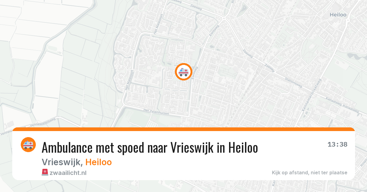 Ambulance met spoed naar Vrieswijk in Heiloo — 13 jul 2026
