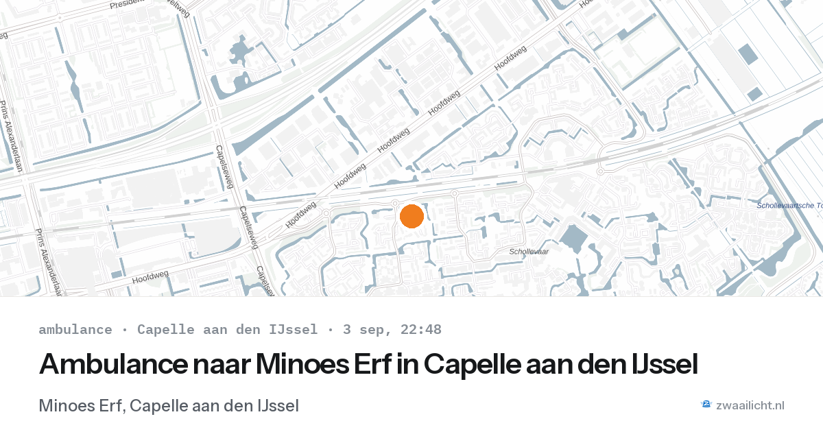Ambulance naar Minoes Erf in Capelle aan den IJssel — 3 sep 2026