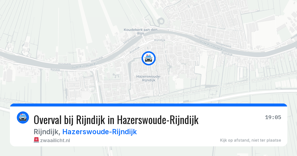 Overval bij Rijndijk in Hazerswoude-Rijndijk — 20 jul 2026
