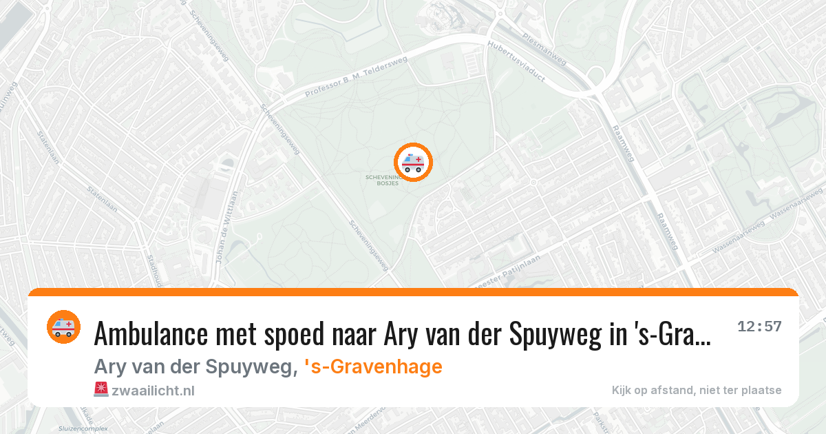 Ambulance met spoed naar Ary van der Spuyweg in 's-Gravenhage — 24 mrt 2026