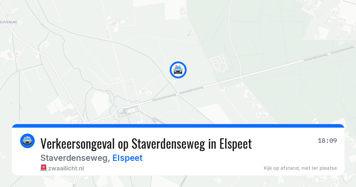 Verkeersongeval op Staverdenseweg in Elspeet — 30 mei 2026