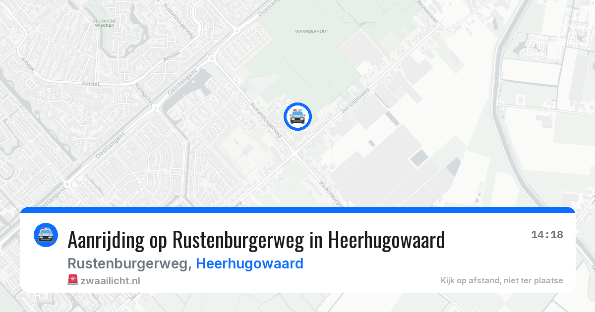 Aanrijding op Rustenburgerweg in Heerhugowaard — 1 apr 2026