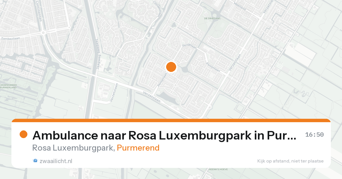 Ambulance naar Rosa Luxemburgpark in Purmerend — 15 aug 2026