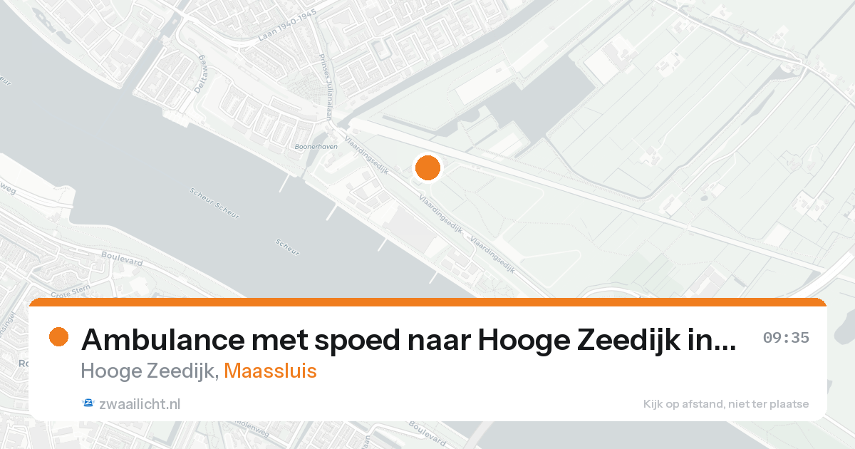 Ambulance met spoed naar Hooge Zeedijk in Maassluis — 17 aug 2026