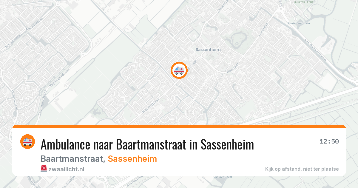 Ambulance naar Baartmanstraat in Sassenheim — 9 apr 2026
