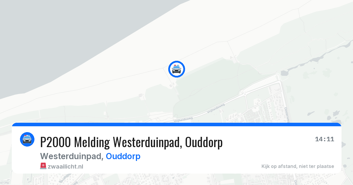 P2000 Melding Westerduinpad, Ouddorp — 12 aug 2026