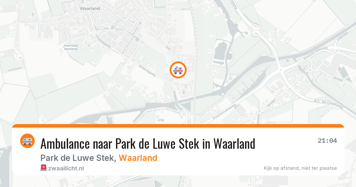 Ambulance naar Park de Luwe Stek in Waarland — 27 jun 2026
